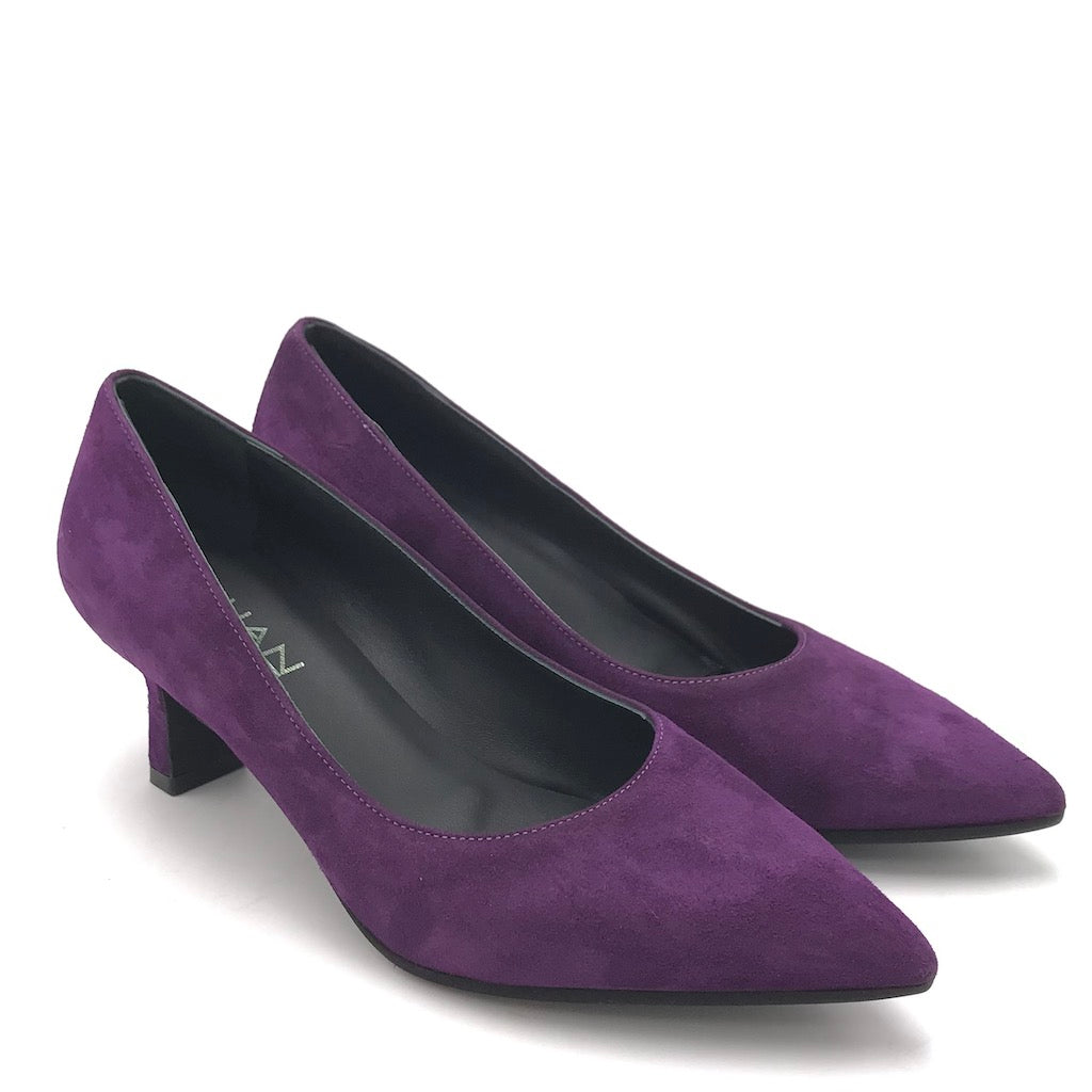 Zulian Calzature Decolletè Lory in camoscio viola In Linea