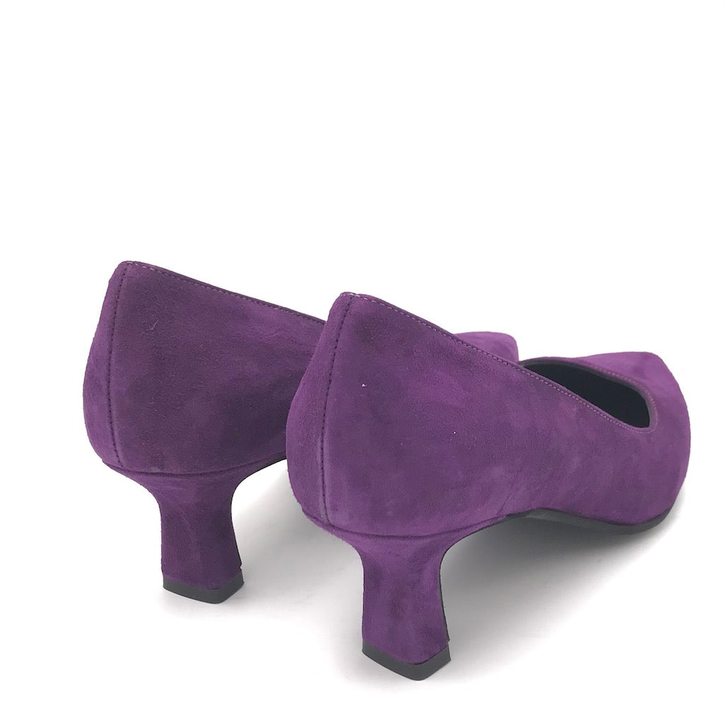 Zulian Calzature Decolletè Lory in camoscio viola In Linea