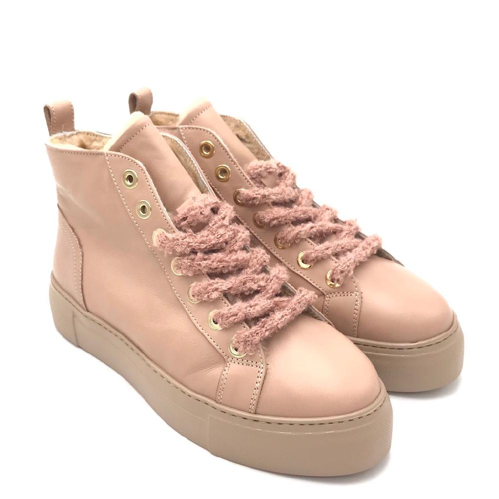 Zulian Calzature Sneakers alta nude Novità