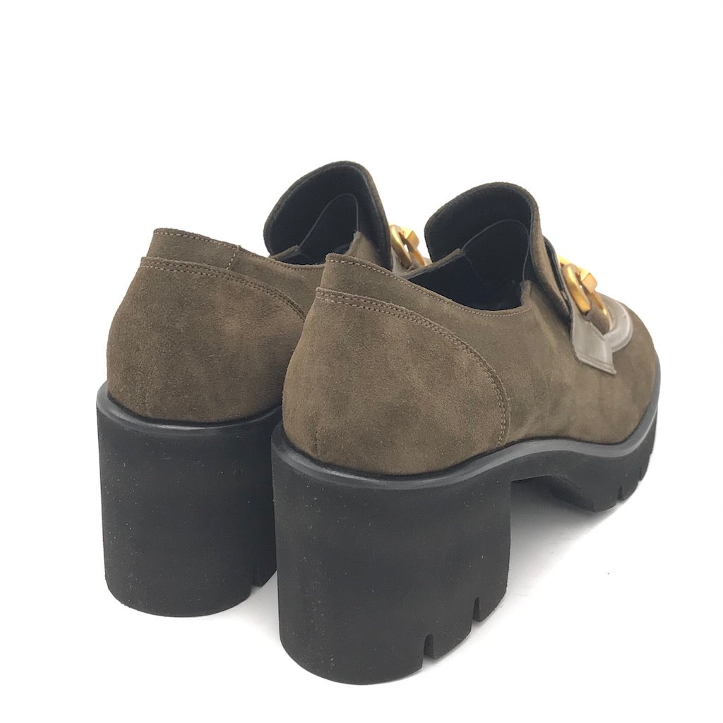 Zulian Calzature Mocassino velour oliva Economico