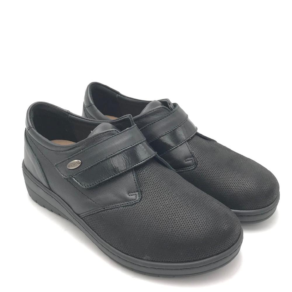 Zulian Calzature Scarpa Nile velcro nera Outlet