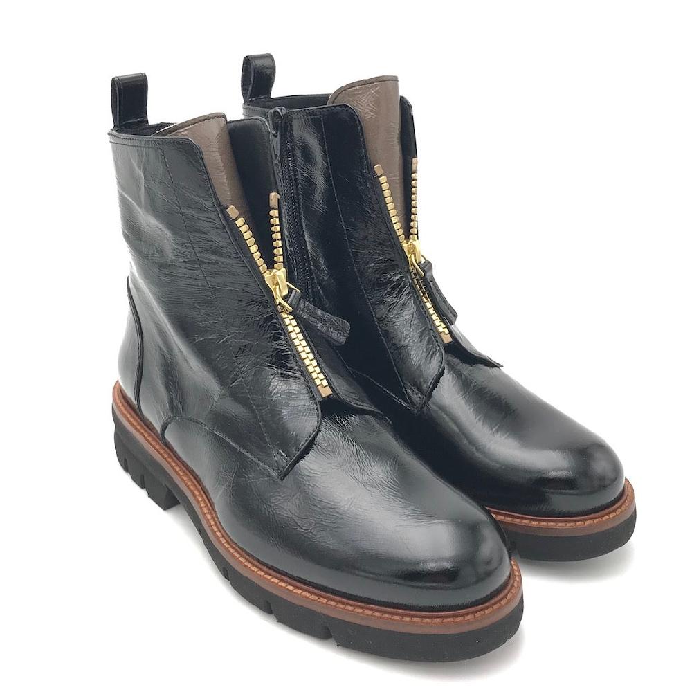 Zulian Calzature Tronchetto naplak nero zip Vendita Economica