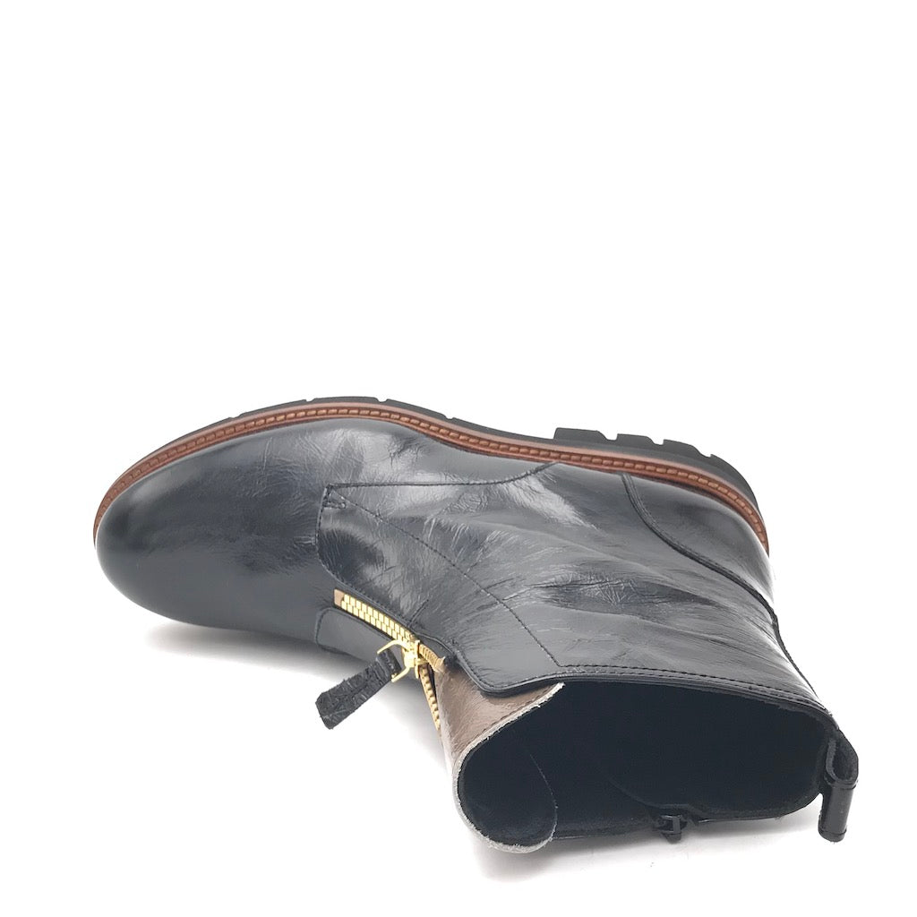 Zulian Calzature Tronchetto naplak nero zip Vendita Economica
