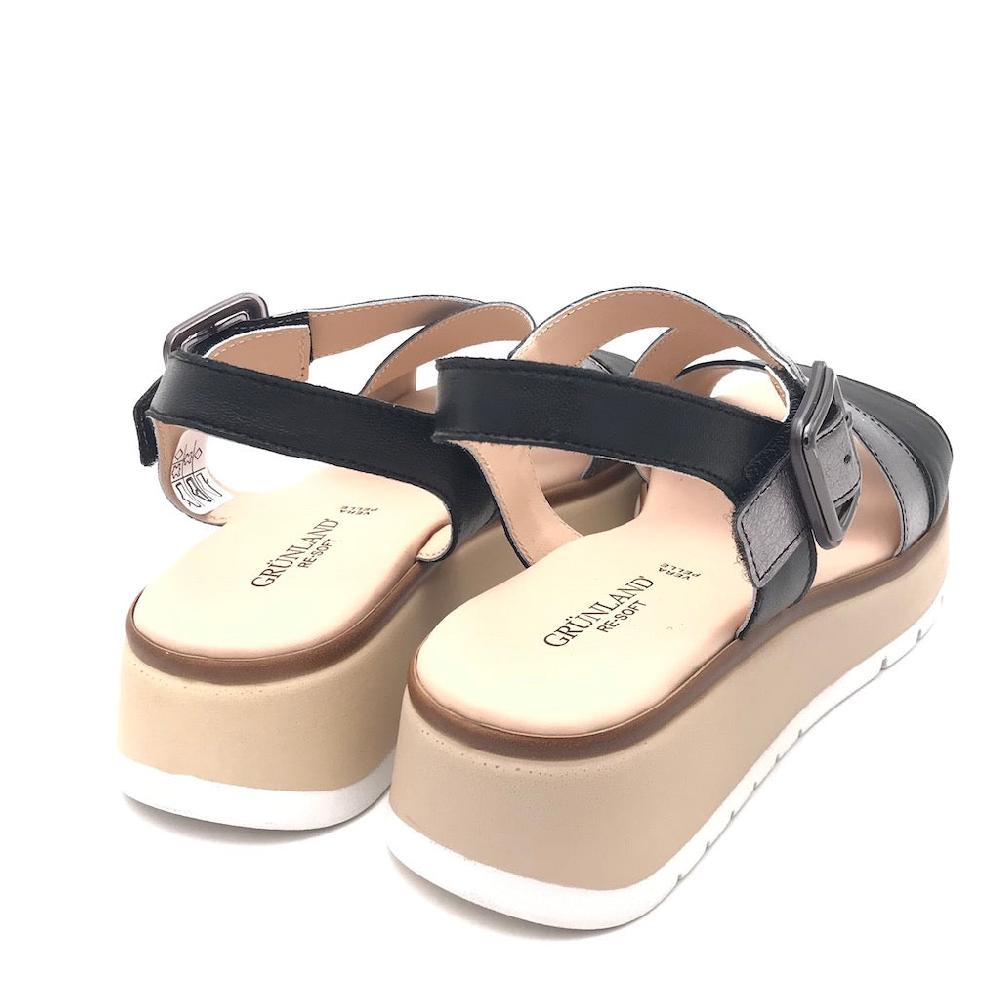 Zulian Calzature Sandalo Fasi nero-fucile In Saldo