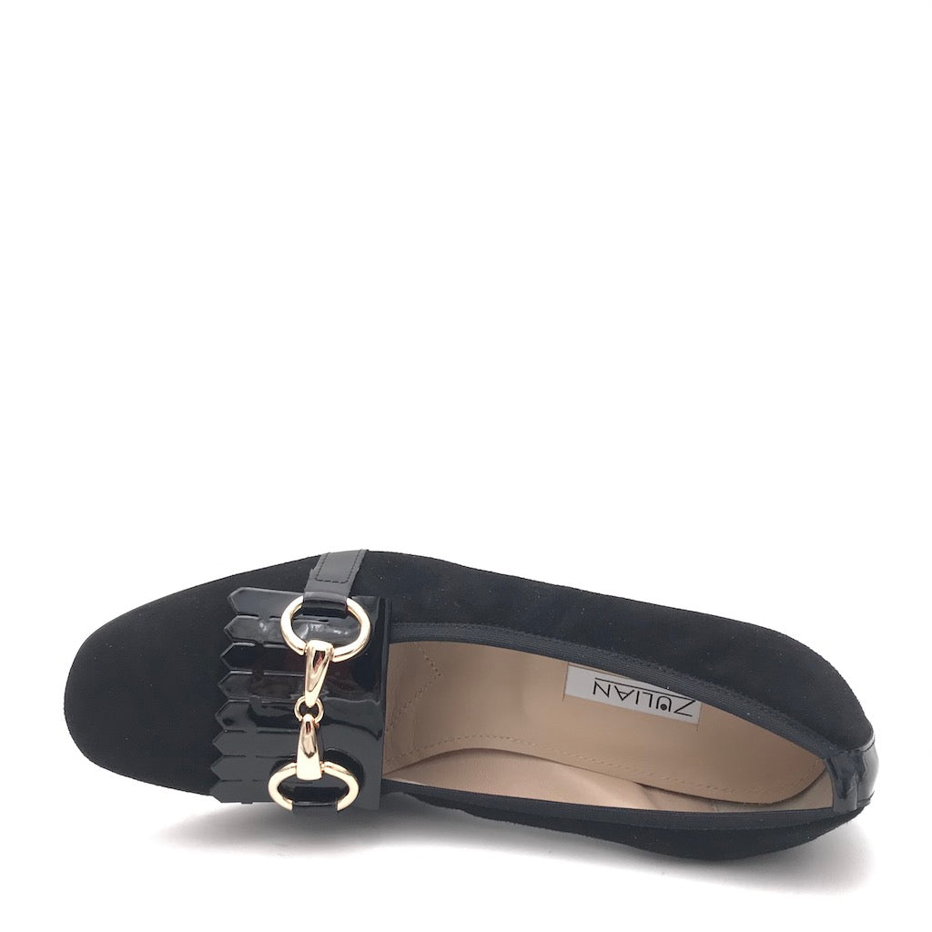 Zulian Calzature Scarpa in camoscio nero Italy