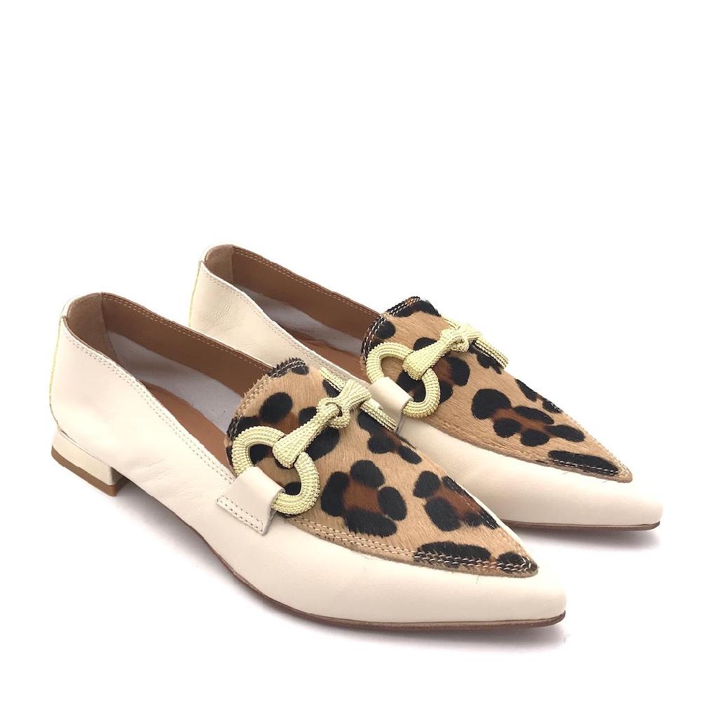 Zulian Calzature Mocassino macula leo crudo Nuovo