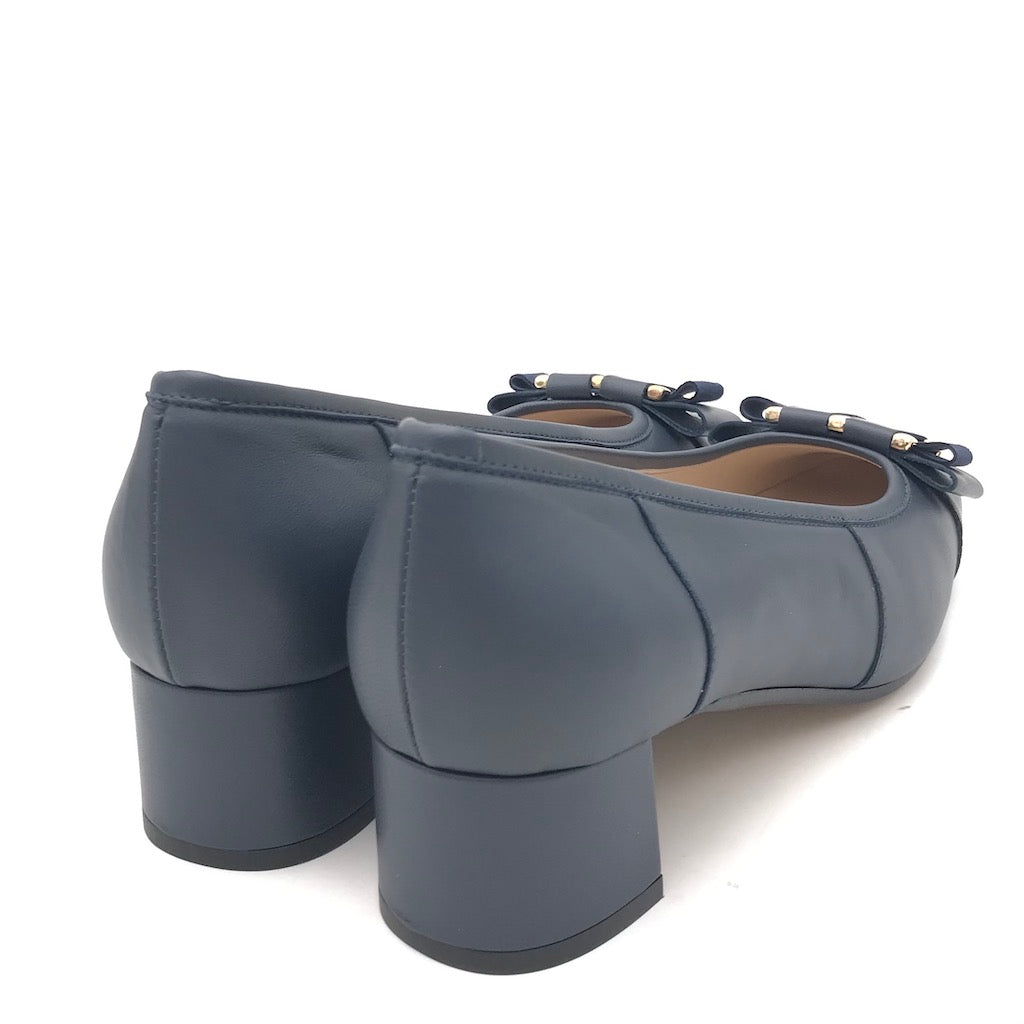 Zulian Calzature Ballerina in pelle blu Pezzi Unici