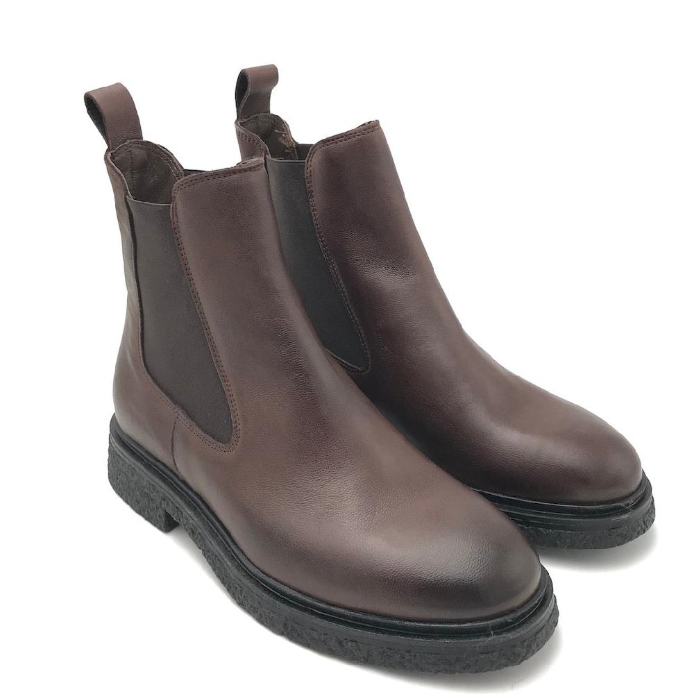 Zulian Calzature Beatles in pelle testa di moro Economico