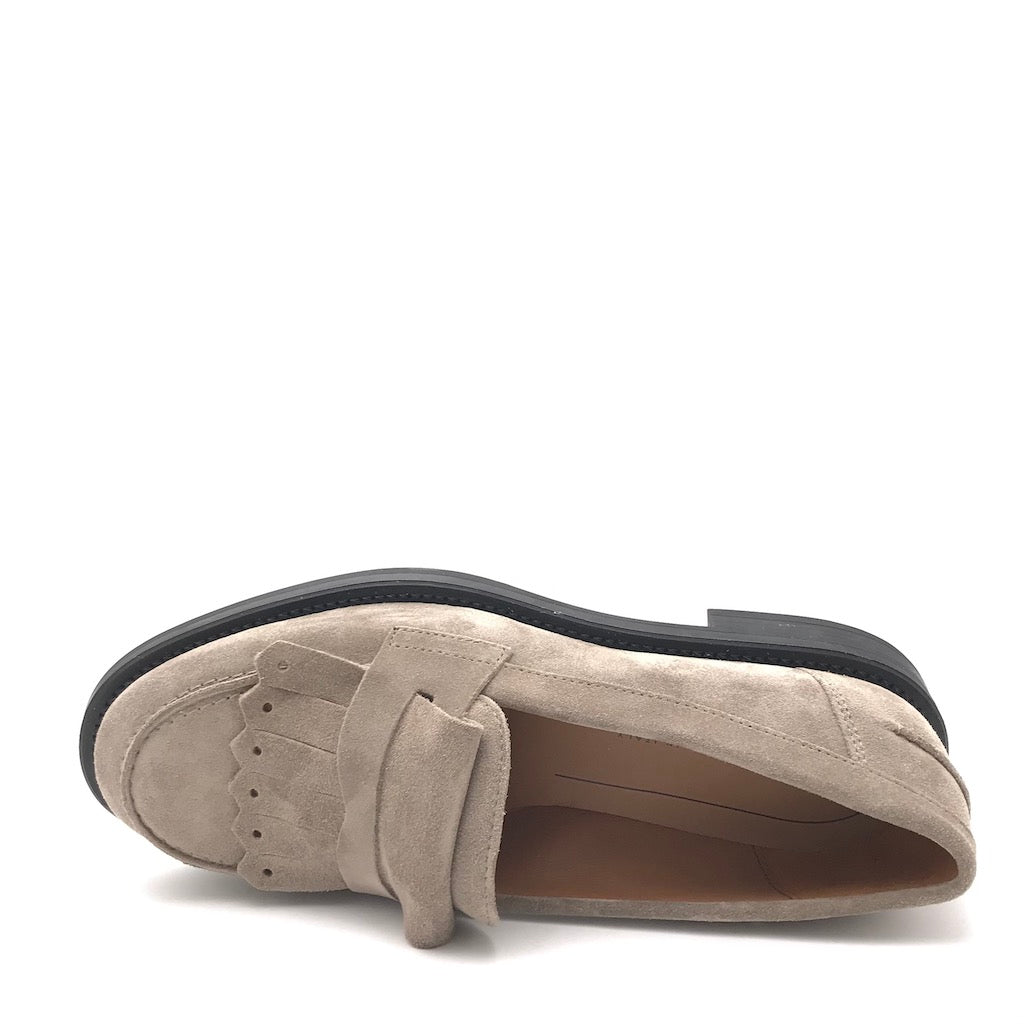 Zulian Calzature Mocassino frangia in crosta sand Outlet
