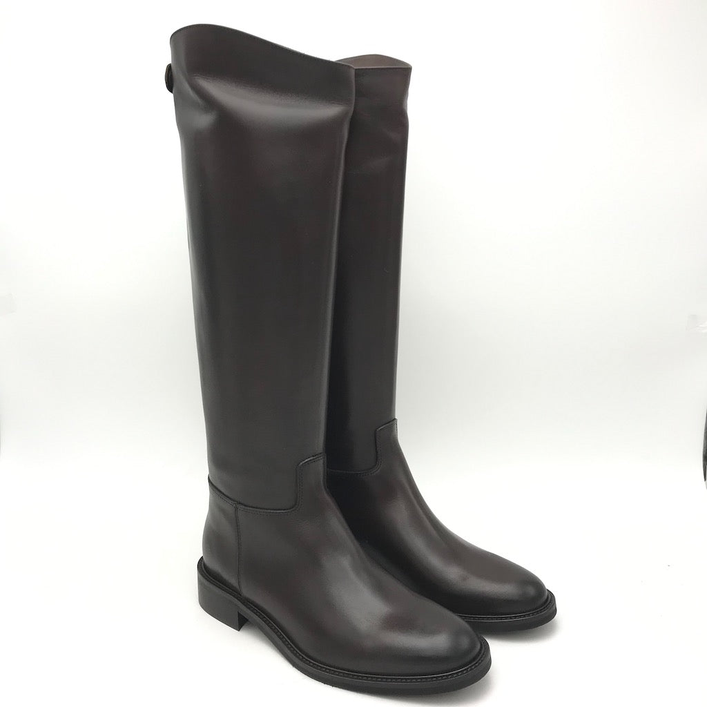 Zulian Calzature Stivale cavallerizza moro Saldi Di Fabbrica