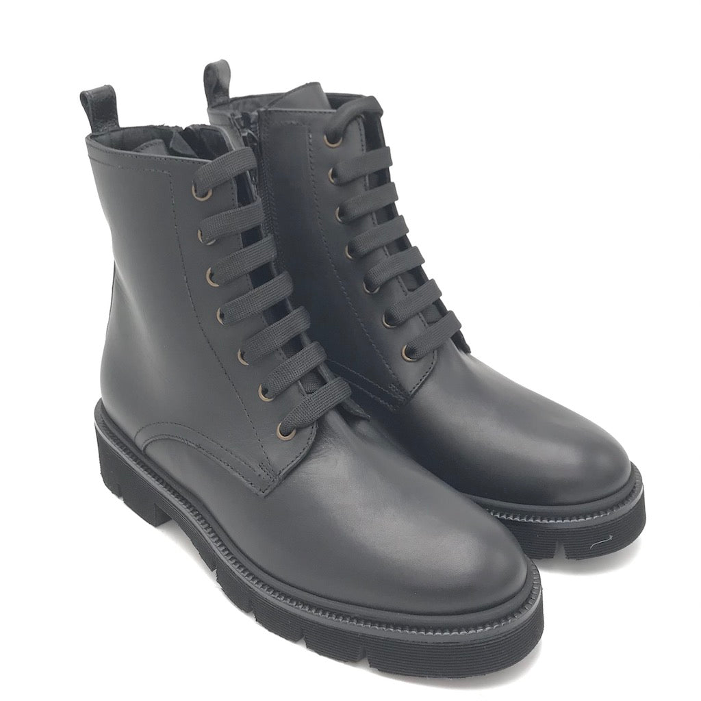 Zulian Calzature Anfibio in vitello nero Promozione temporanea