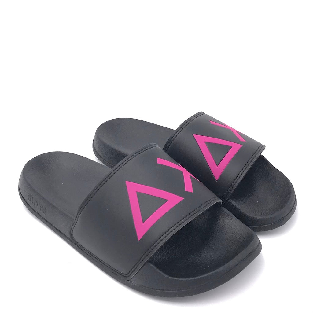 Zulian Calzature Ciabatta Slipper logo nera In Linea