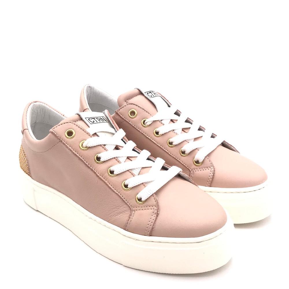 Zulian Calzature Sneakers in pelle rosa cipria Qualità