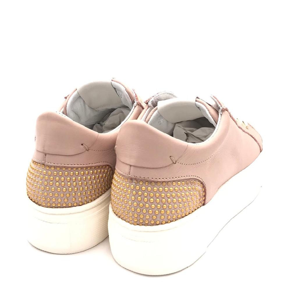 Zulian Calzature Sneakers in pelle rosa cipria Qualità