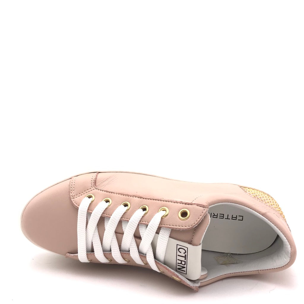 Zulian Calzature Sneakers in pelle rosa cipria Qualità