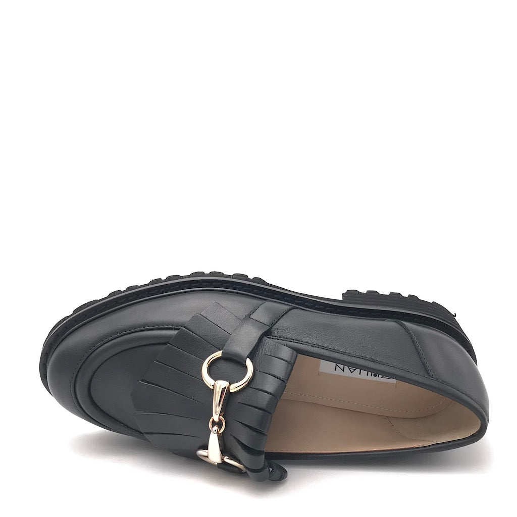 Zulian Calzature Mocassino Lina frangia nero Qualità Garantita