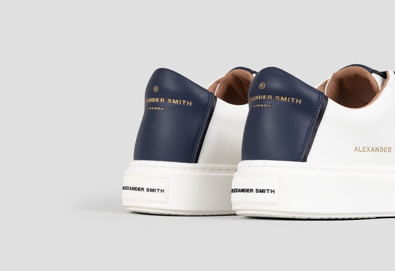 ﻿Alexander Smith LONDON MAN WHITE BLUE Vendita Calda