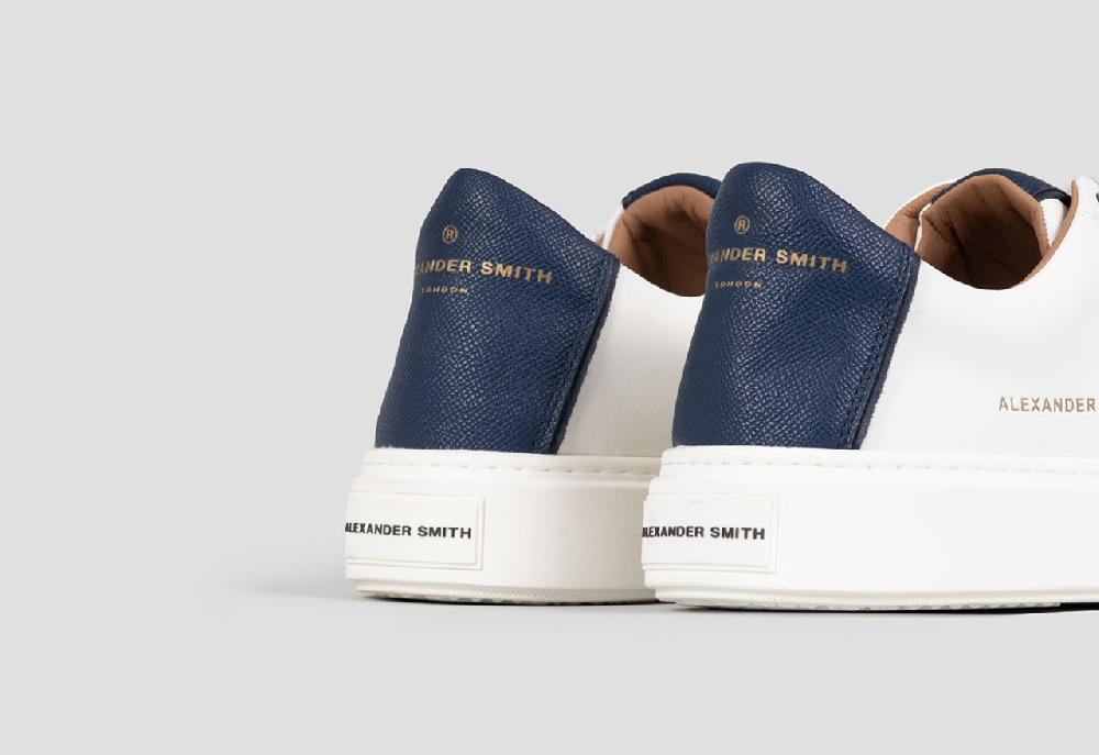 Alexander Smith LONDON MAN WHITE BLUE Nuovo