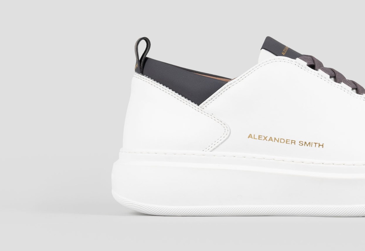 Alexander Smith WEMBLEY MAN WHITE DARK GREY Qualità Garantita