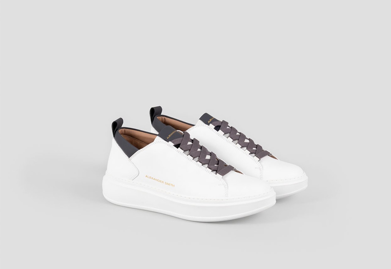 Alexander Smith WEMBLEY MAN WHITE DARK GREY Qualità Garantita