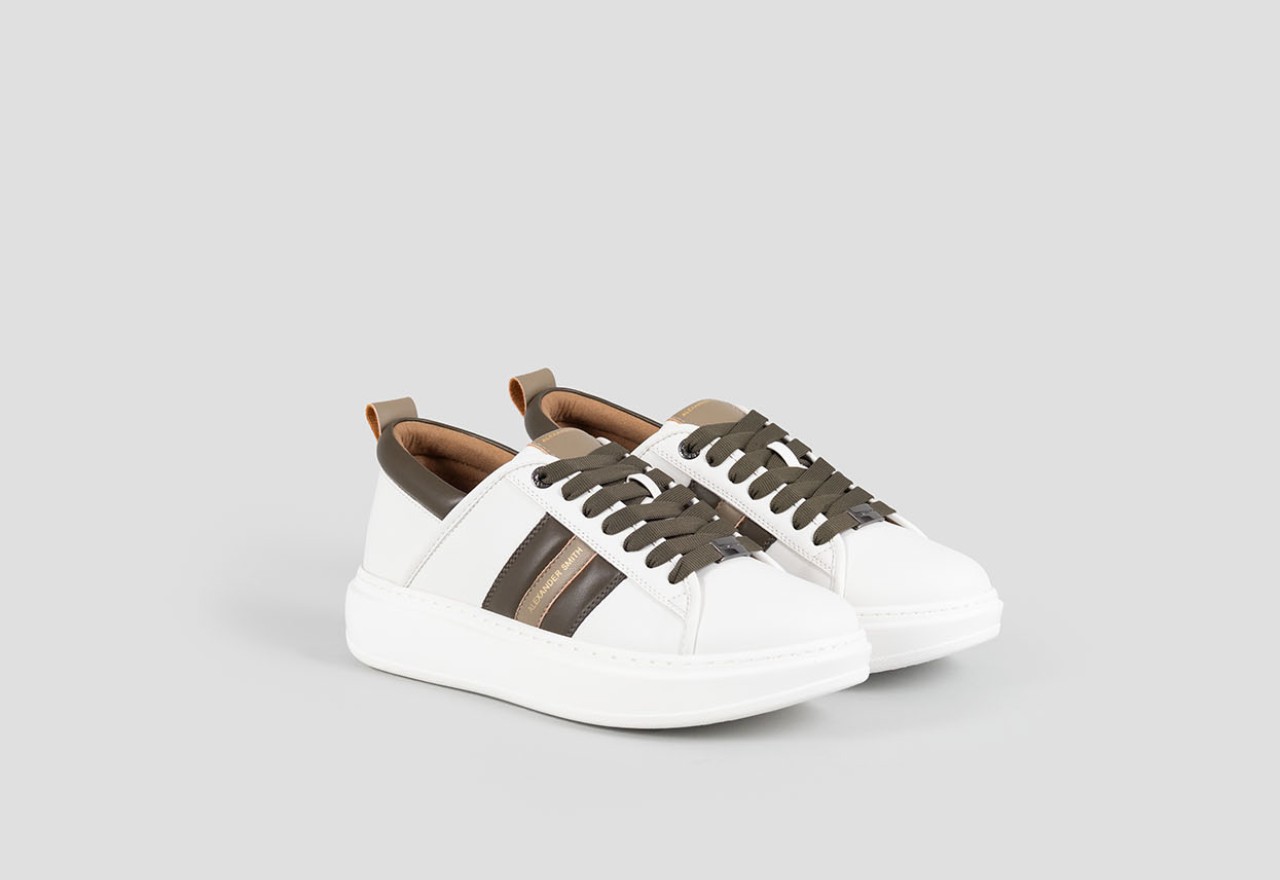 Alexander Smith ECO-WEMBLEY MAN WHITE MILITARY OLIVE Italy