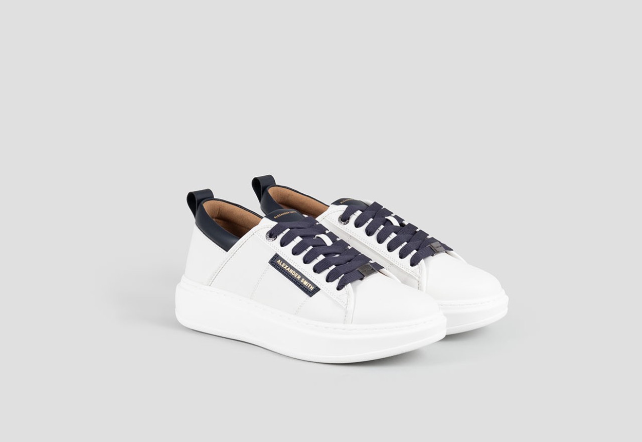 Alexander Smith ECO-WEMBLEY MAN WHITE BLUE Qualità