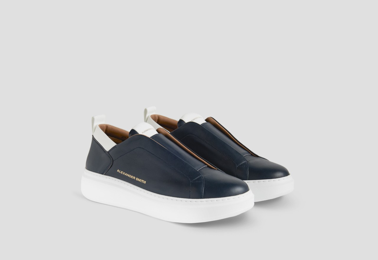 Alexander Smith WEMBLEY SLIP-ON MAN BLUE WHITE Presa