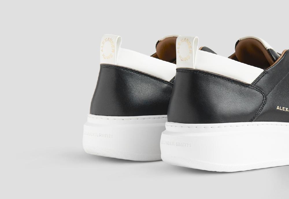 Alexander Smith WEMBLEY SLIP-ON MAN BLACK WHITE Sconto