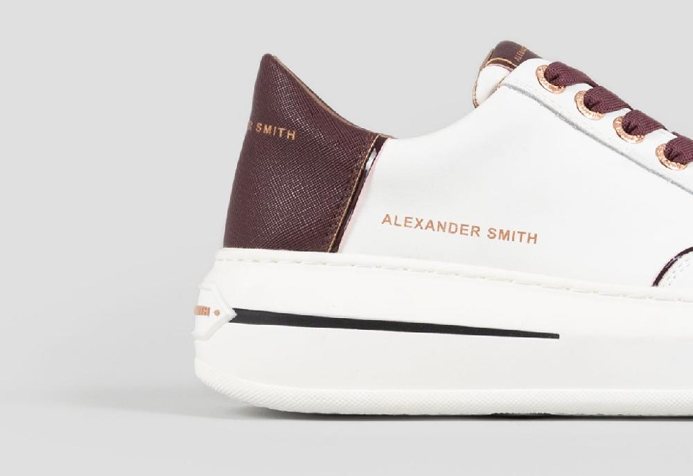 Alexander Smith LANCASTER WOMAN WHITE BORDEAUX Vendita Calda