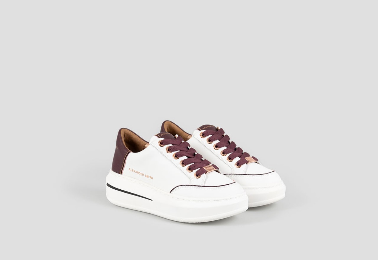 Alexander Smith LANCASTER WOMAN WHITE BORDEAUX Vendita Calda