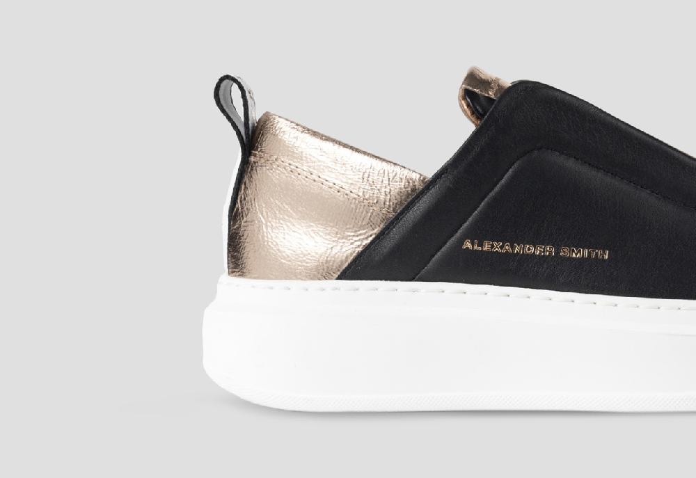 Alexander Smith WEMBLEY SLIP-ON WOMAN BLACK COPPER Fino al 60% di sconto